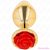 KINK -  PLUG ANAL GOLD ROSE RED SIZE M