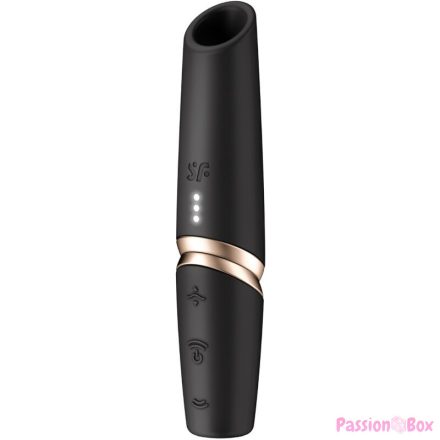 SATISFYER - PERFECT KISS WAVE CLITORIS STIMULATOR BLACK / GOLD