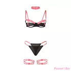 SUBBLIME - 955304 BRA SET WITH NECKLACE AND LEG DETAILS FLUORESCENT PINK L/XL