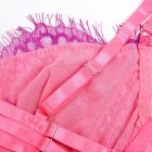 SUBBLIME - 955359 SET OF BRA WITH LACE AND GARTER LINKS PINK AND PURPLE S/M