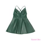 SUBBLIME - 955434 DRESS WITH GREEN LEATHER STRAPS S/M