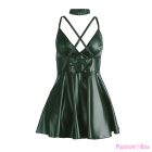 SUBBLIME - 955441 DRESS WITH GREEN LEATHER STRAPS L/XL