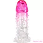 PRETTY LOVE - WILFORD REALISTIC ENLARGEMENT SHEATH WITH EMBOSSED PENIS PINK