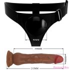 PRETTY LOVE - KYTON UNIVERSAL HARNESS BRIEFS WITH SQUIRTING DILDO 19 CM MULATO