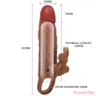 PRETTY LOVE - OSMAR PENIS SLEEVE + VIBRATING CLITORIS STIMULATOR