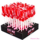 SECRETPLAY - DISPLAY ASSORTMENT PENIS LOLLIPOPS STRAWBERRY 40 UNITS