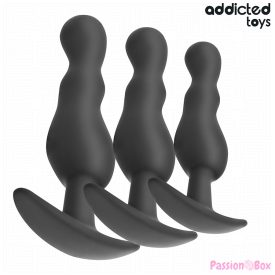ADDICTED TOYS - SET OF 3 ANAL PLUG SILICONE MODEL 1