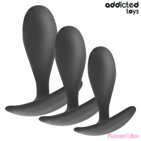 ADDICTED TOYS - SET OF 3 ANAL PLUG SILICONE MODEL 2