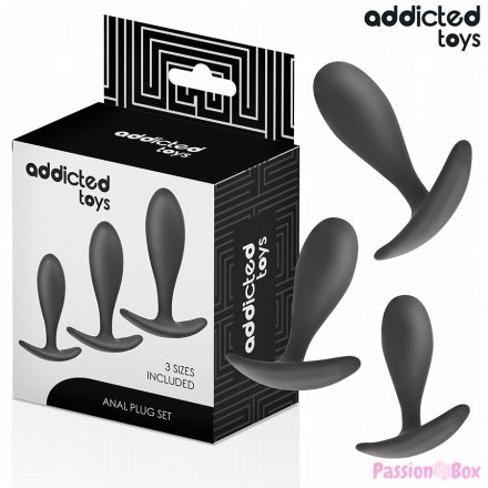 ADDICTED TOYS - SET OF 3 ANAL PLUG SILICONE MODEL 2