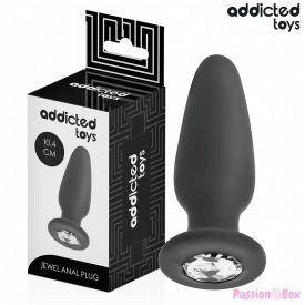 ADDICTED TOYS - ANAL PLUG WITH JEWEL SILICONE SIZE M 10.4 CM