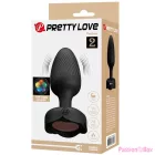 PRETTY LOVE - VARIAN ANAL PLUG WITH  LED LIGHT BLACK 10.8 CM