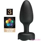 PRETTY LOVE - OSBORN ANAL PLUG WITH  LED LIGHT BLACK 9.8 CM