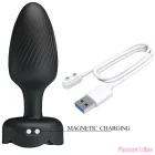 PRETTY LOVE - OSBORN ANAL PLUG WITH  LED LIGHT BLACK 9.8 CM