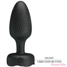 PRETTY LOVE - OSBORN ANAL PLUG WITH  LED LIGHT BLACK 9.8 CM