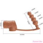 PRETTY LOVE - PENIS SLEEVE WITH ANAL PLUG NATURAL