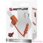 PRETTY LOVE - PENIS SLEEVE WITH ANAL PLUG NATURAL