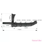 PRETTY LOVE - TATUM VIBRATING PENIS RING WITH PLUG 10 VIBRATIONS BLACK