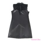 SUBBLIME - 957544 LACE COLLAR LEATHER DRESS BLACK S/M