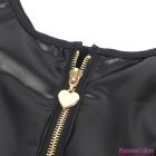 SUBBLIME - 957667 HEART ZIPPER LEATHER DRESS BLACK S/M