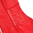 SUBBLIME - 957728 LACE ZIPPER LEATHER DRESS RED S/M