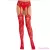 LEG AVENUE - LACE STOCKINGS WITH GARTERS RED