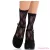 LEG AVENUE - BLACK LACE BOW LACE SOCKS