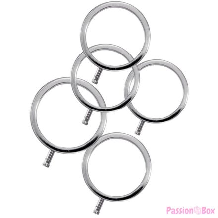 ELECTRASTIM - ELECTRARINGS METAL PENIS RINGS PACK OF 5