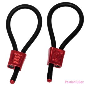   ELECTRASTIM - PRESTIGE ELECTRA LOOPS ADJUSTABLE COCK RINGS RED
