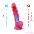 SILEXD - MODEL 1 REALISTIC PENIS PREMIUM SILICONE SILEXPAN FLUORESCENT PINK 17.5 CM