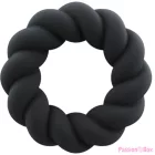ROCKS-OFF - TWIST BLACK SILICONE MASTURBATOR RING