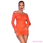CHILIROSE - CR 4859 ORANGE MINI DRESS M
