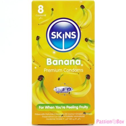 SKINS - BANANA PREMIUM CONDOMS PACK 8