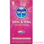 SKINS - DOTS & RIBS PREMIUM CONDOMS PACK 8