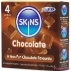SKINS - CHOCOLATE PREMIUM CONDOMS PACK 4