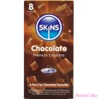SKINS - CHOCOLATE PREMIUM CONDOMS PACK 8