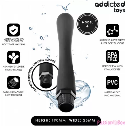 ADDICTED TOYS - ANAL CLEANER WITH UNIVERSAL ADAPTER MODEL 4