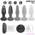 ADDICTED TOYS - ANAL PLUG WITH VIBRATING TONGUE AND REMOTE CONTROL