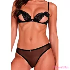 PASSION - INTIMARI BRA + PANTIES SET BLACK L/XL