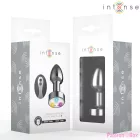 INTENSE - VIBRATING METAL ANAL PLUG WITH LED LIGHTS AND REMOTE CONTROL - SIZE S