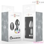 INTENSE - VIBRATING METAL ANAL PLUG WITH LED LIGHTS AND REMOTE CONTROL - SIZE M