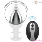 INTENSE - VIBRATING METAL ANAL PLUG WITH LED LIGHTS AND REMOTE CONTROL - SIZE M
