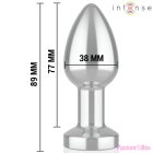 INTENSE - VIBRATING METAL ANAL PLUG WITH LED LIGHTS AND REMOTE CONTROL - SIZE M