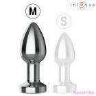 INTENSE - VIBRATING METAL ANAL PLUG WITH LED LIGHTS AND REMOTE CONTROL - SIZE M