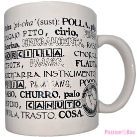 DIABLO PICANTE - WHITE MUG WITH PENIS SYNONYMS 370 ML