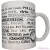 DIABLO PICANTE - WHITE MUG WITH PENIS SYNONYMS 370 ML