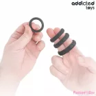 ADDICTED TOYS - TEXTURED COCK RING SET 4 SIZES