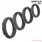 ADDICTED TOYS - TEXTURED COCK RING SET 4 SIZES