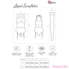 LIVCO CORSETTI FASHION - LIMPID SNOWFLAKES LC 90604 BODY + STOCKINGS + CHRISTMAS HEADBAND S/M