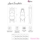 LIVCO CORSETTI FASHION - LIMPID SNOWFLAKES LC 90604 BODY + STOCKINGS + CHRISTMAS HEADBAND L/XL