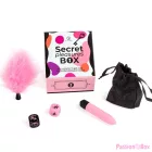 SECRET PLAY - PLEASURES BOX FOR COUPLES: DICE + VIBRATING BULLET + FEATHER PEN